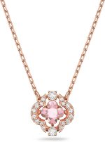 SWAROVSKI Sparkling Dance Clover Jewelry Collection, Rose Gold Tone Finish, Pink Crystals, Clear Crystals